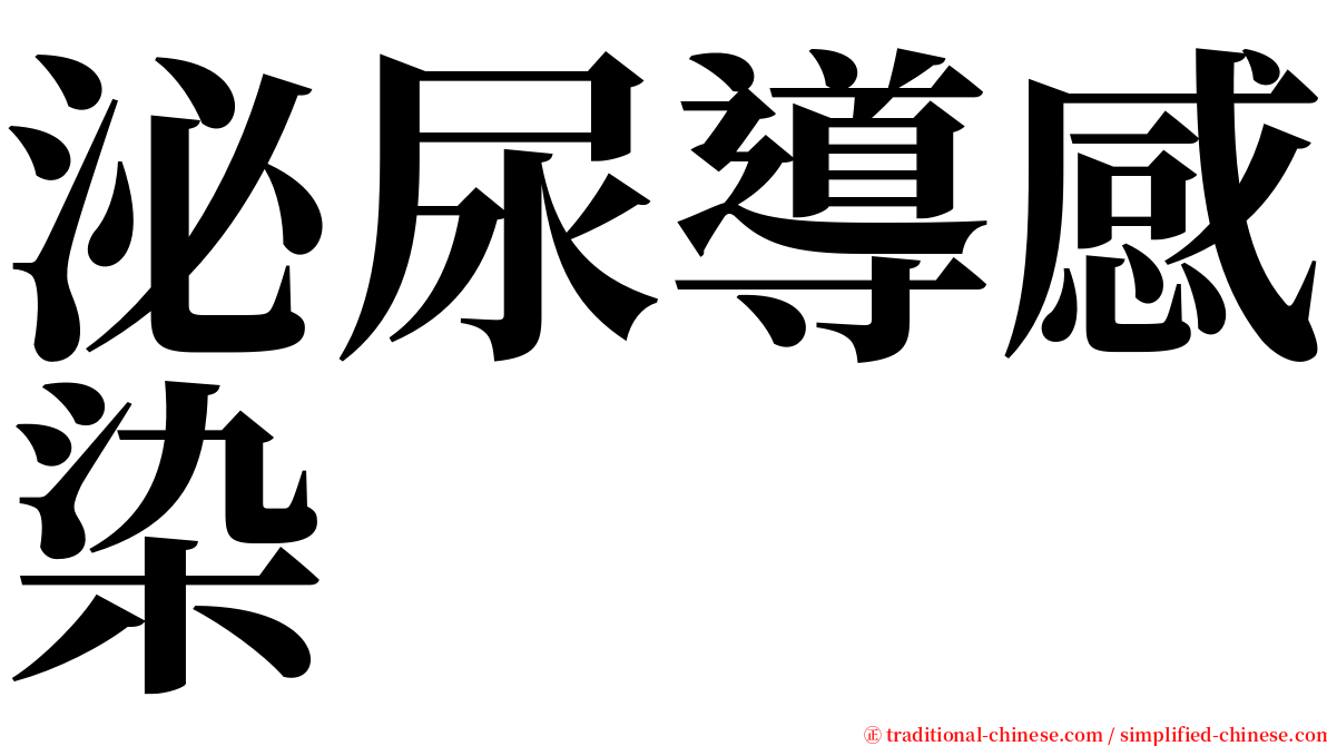 泌尿導感染 serif font