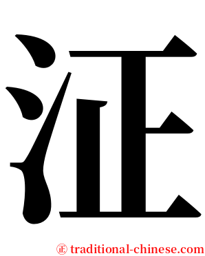 泟 serif font