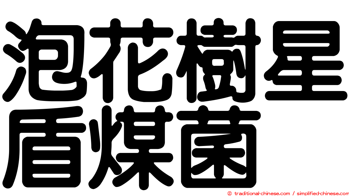 泡花樹星盾煤菌