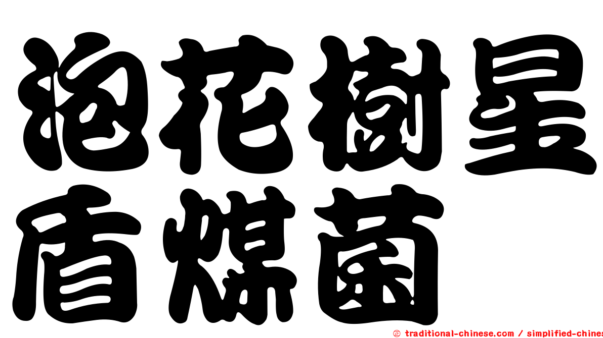 泡花樹星盾煤菌