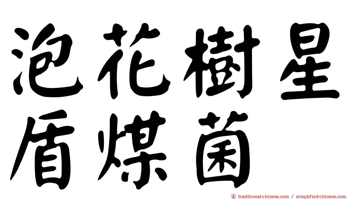 泡花樹星盾煤菌