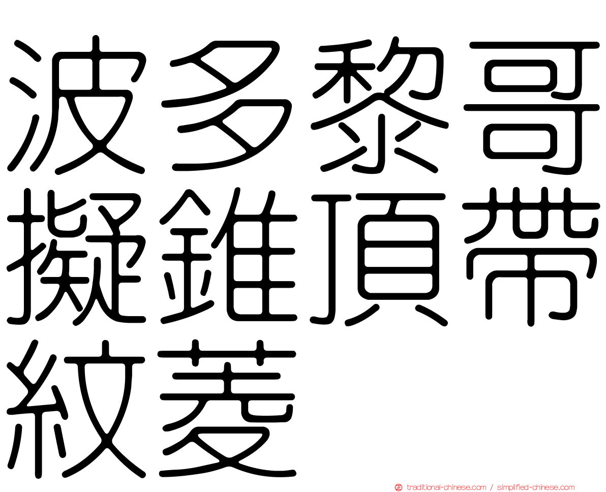 波多黎哥擬錐頂帶紋菱