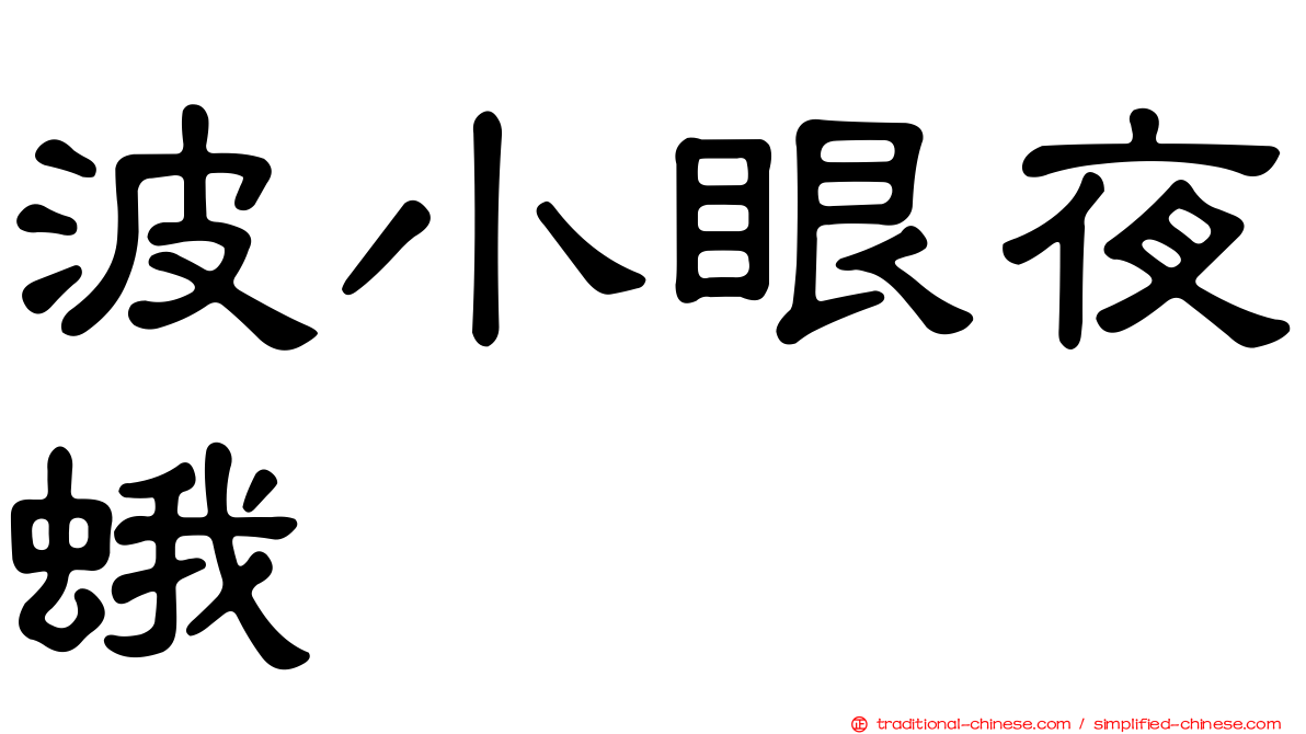 波小眼夜蛾