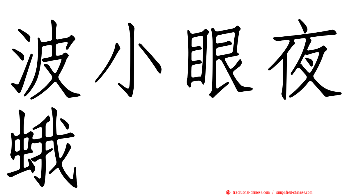 波小眼夜蛾