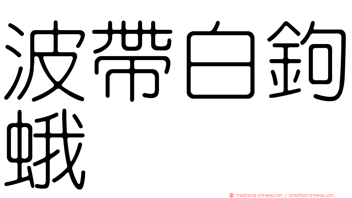 波帶白鉤蛾