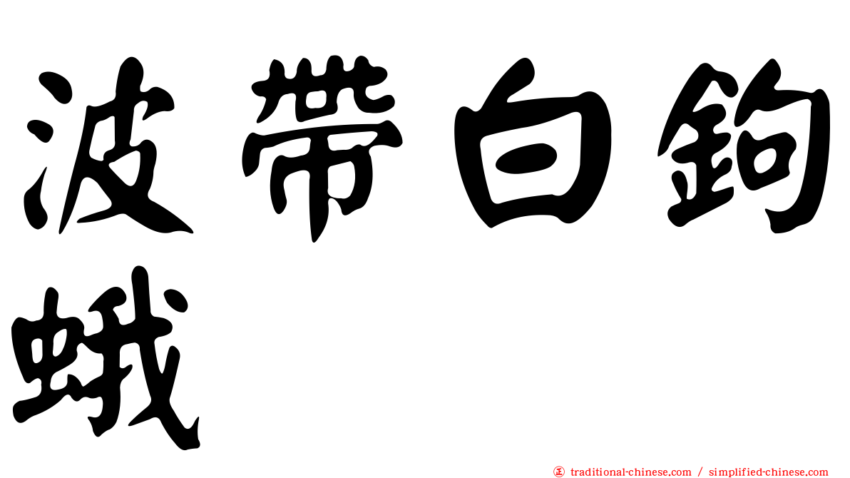 波帶白鉤蛾