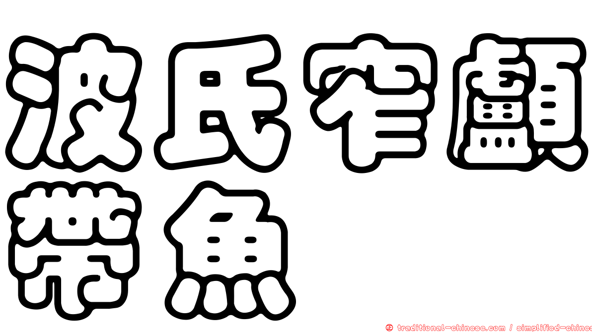 波氏窄顱帶魚