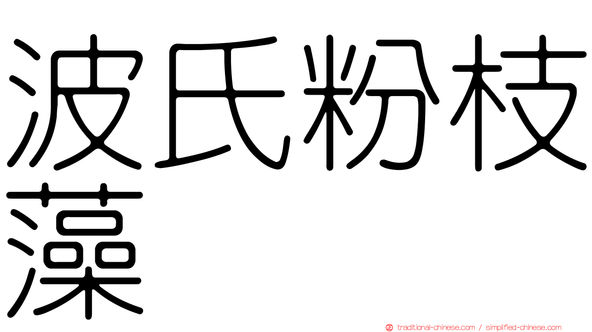 波氏粉枝藻