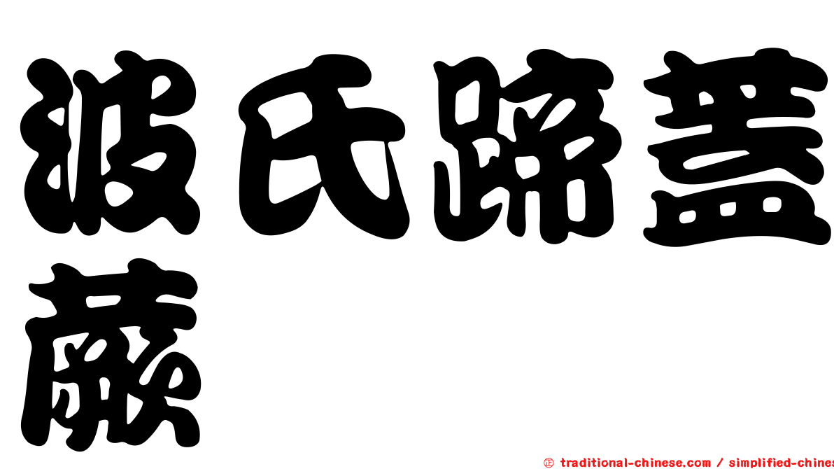 波氏蹄蓋蕨