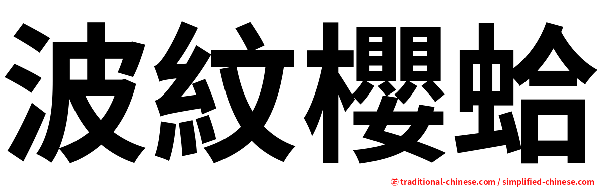 波紋櫻蛤