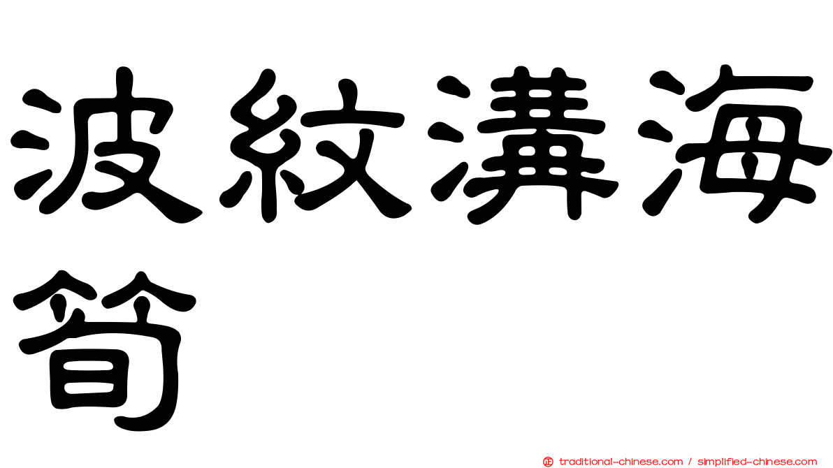 波紋溝海筍
