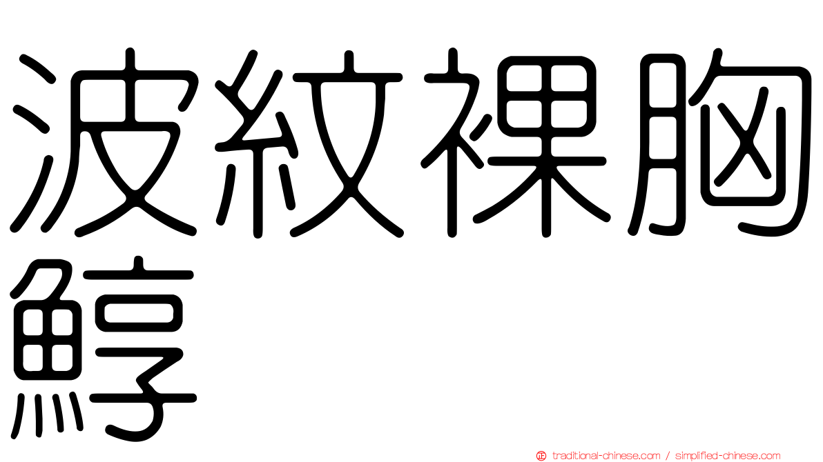 波紋裸胸鯙
