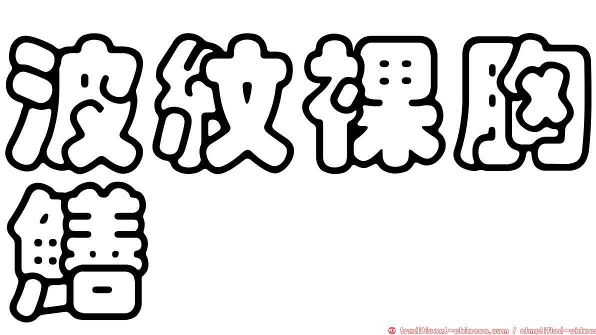 波紋裸胸鱔