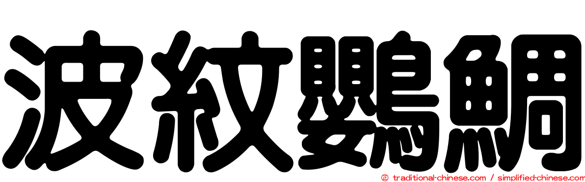 波紋鸚鯛