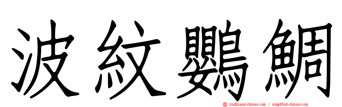 波紋鸚鯛