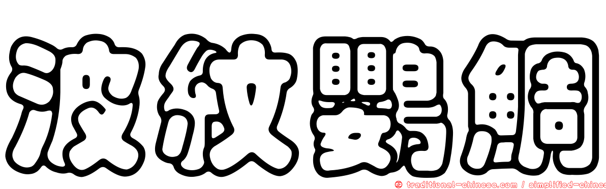 波紋鸚鯛