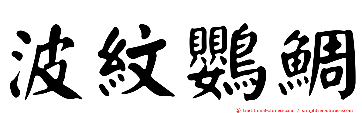 波紋鸚鯛