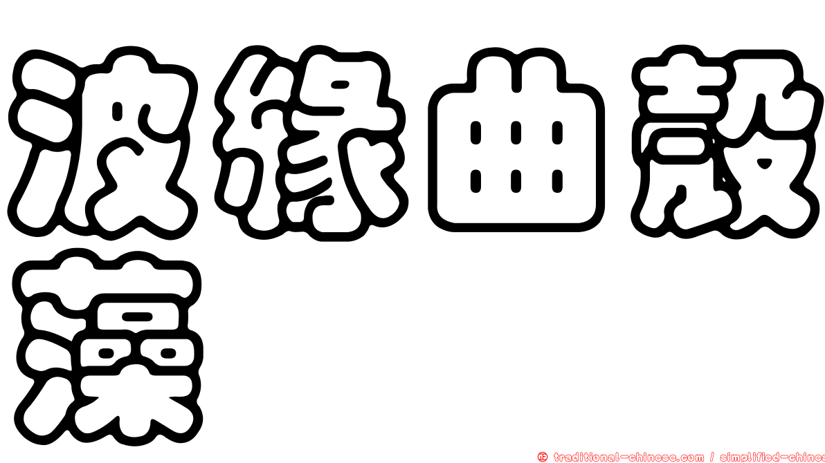 波緣曲殼藻