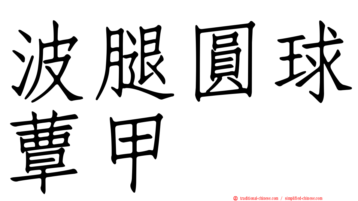 波腿圓球蕈甲