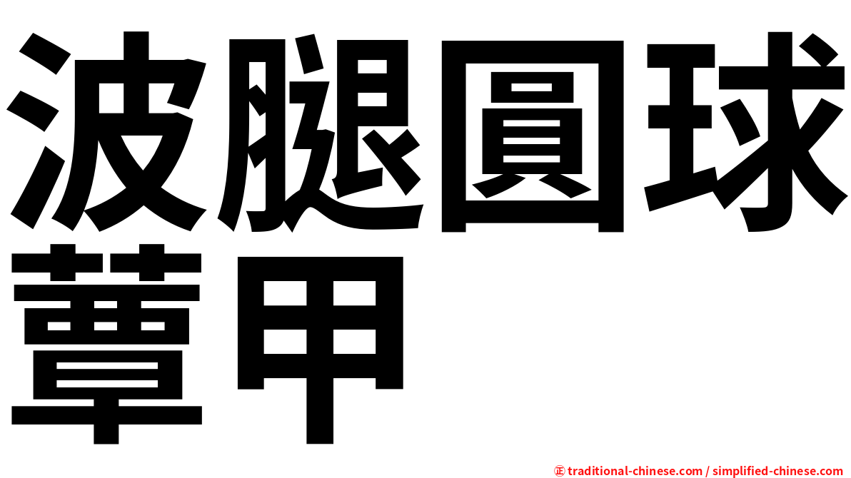 波腿圓球蕈甲