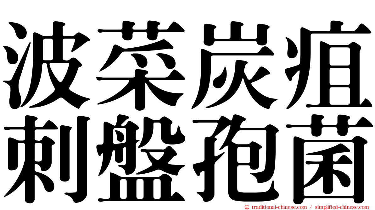 波菜炭疽刺盤孢菌