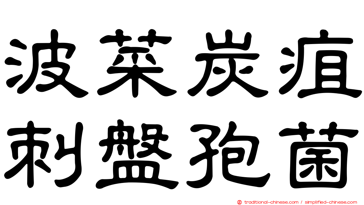 波菜炭疽刺盤孢菌