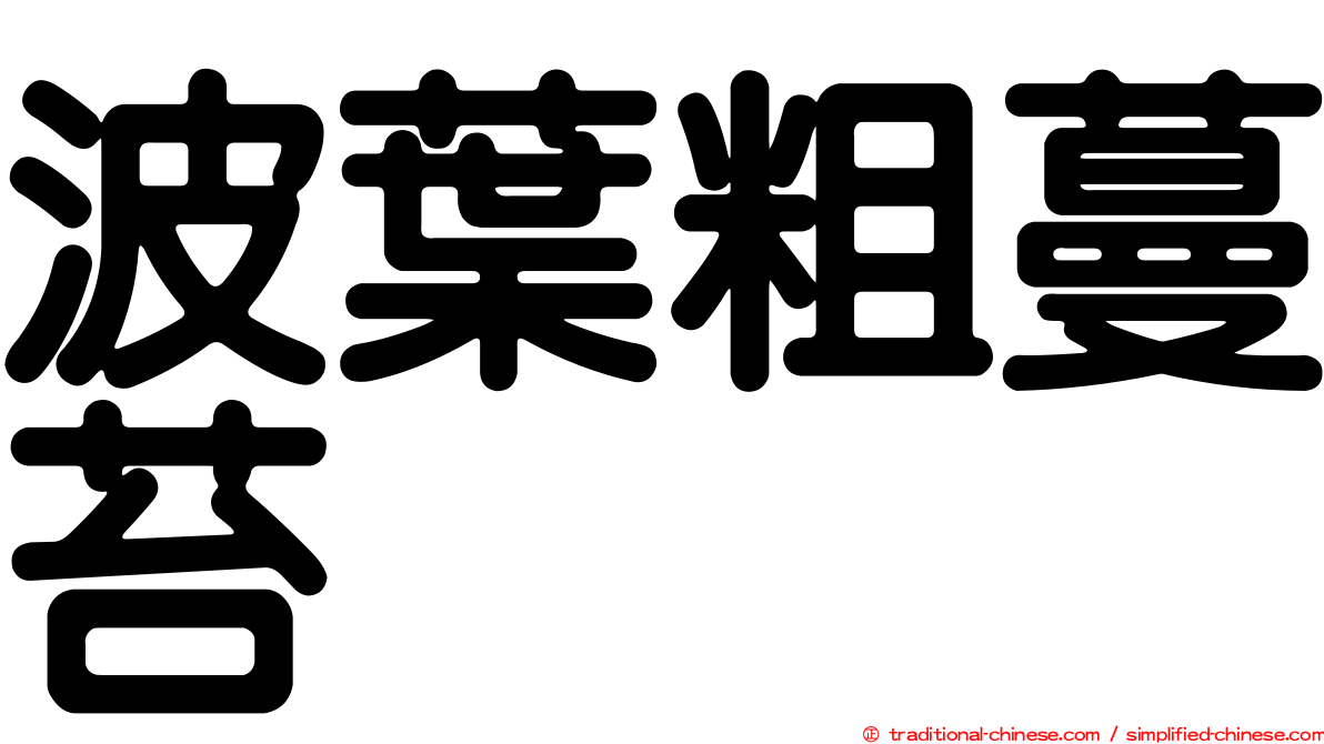 波葉粗蔓苔