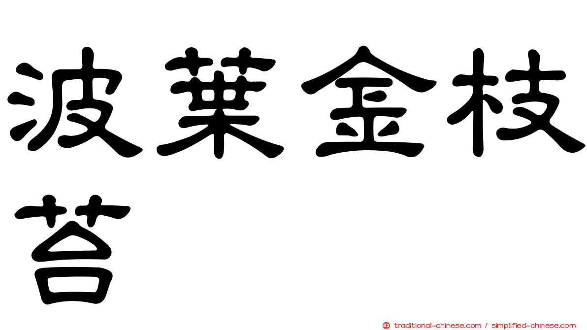 波葉金枝苔