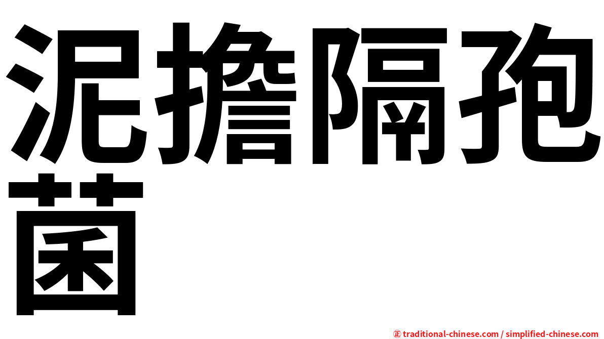 泥擔隔孢菌