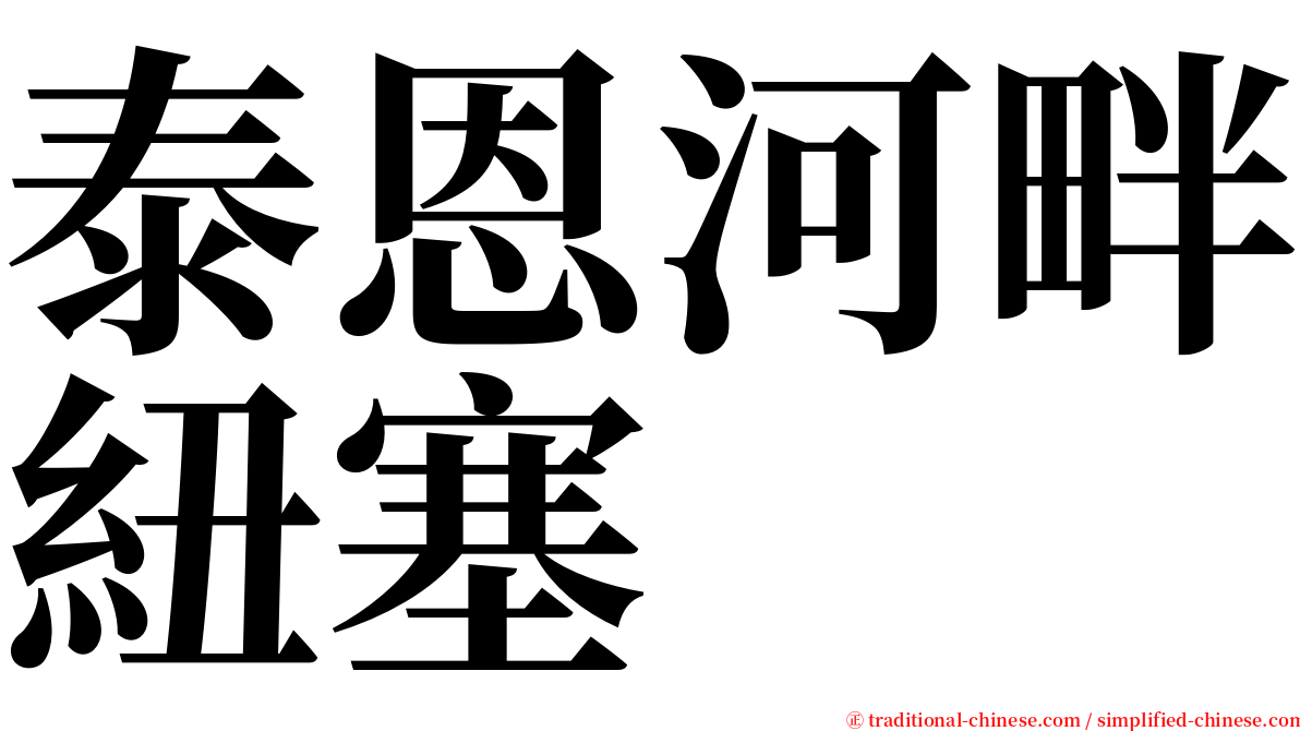 泰恩河畔紐塞 serif font