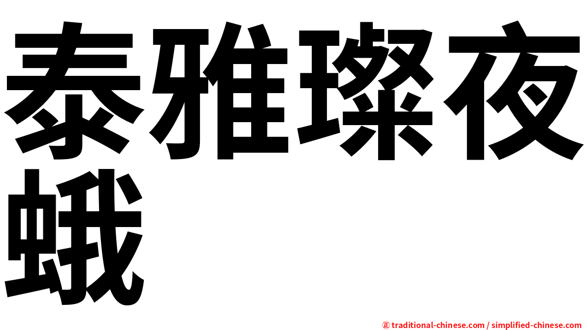 泰雅璨夜蛾