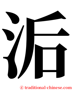 洉 serif font