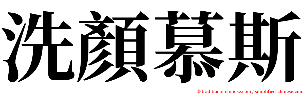 洗顏慕斯 serif font