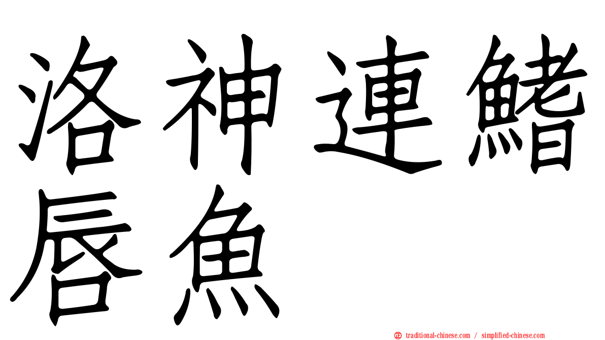 洛神連鰭唇魚