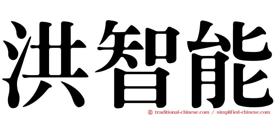 洪智能