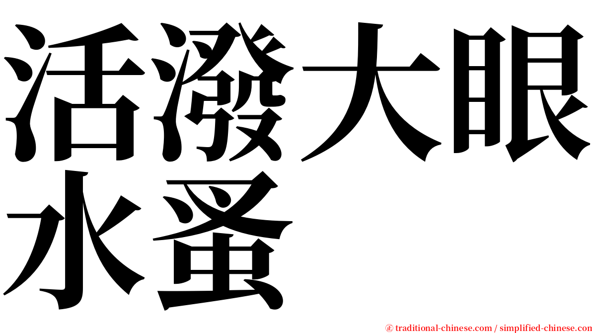 活潑大眼水蚤 serif font