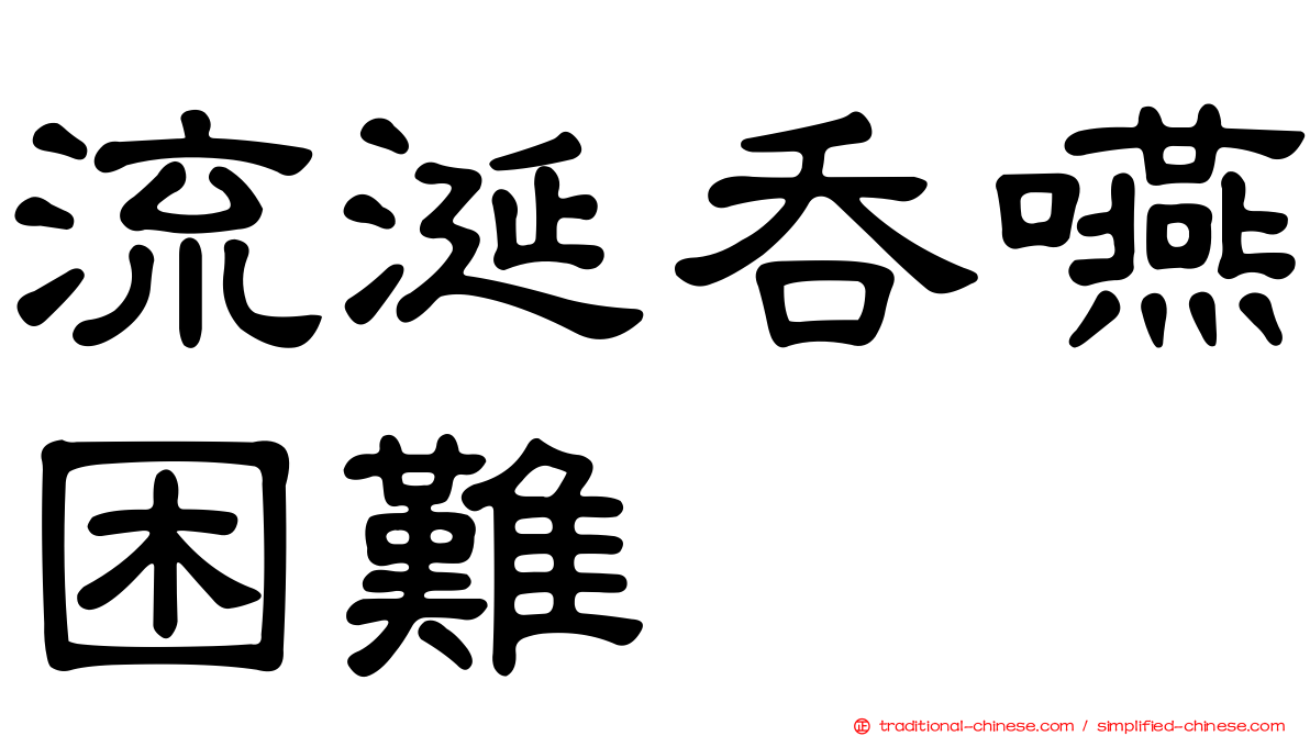 流涎吞嚥困難