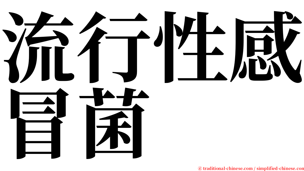 流行性感冒菌 serif font