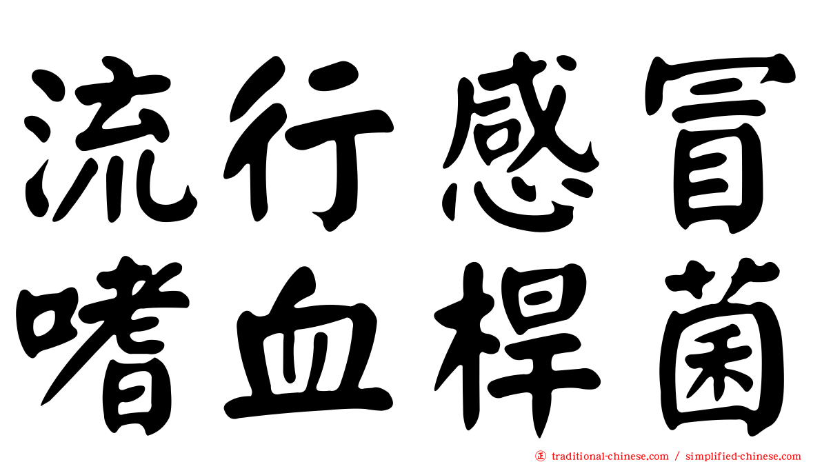 流行感冒嗜血桿菌