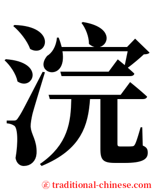浣 serif font