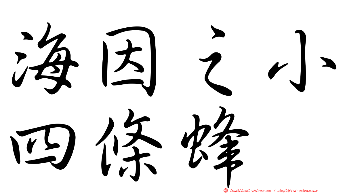 海因之小四條蜂