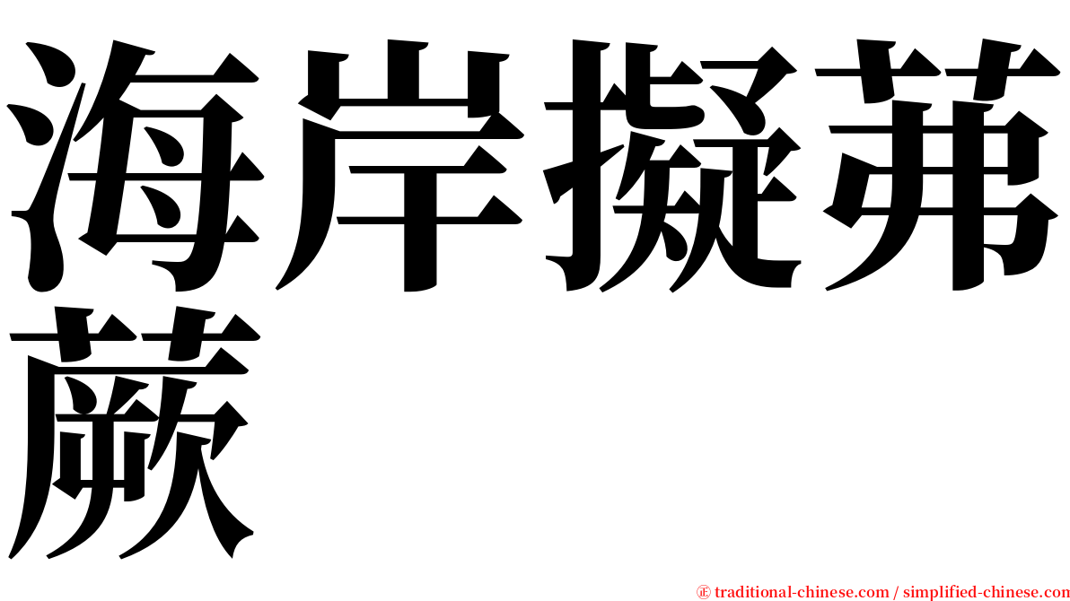 海岸擬茀蕨 serif font