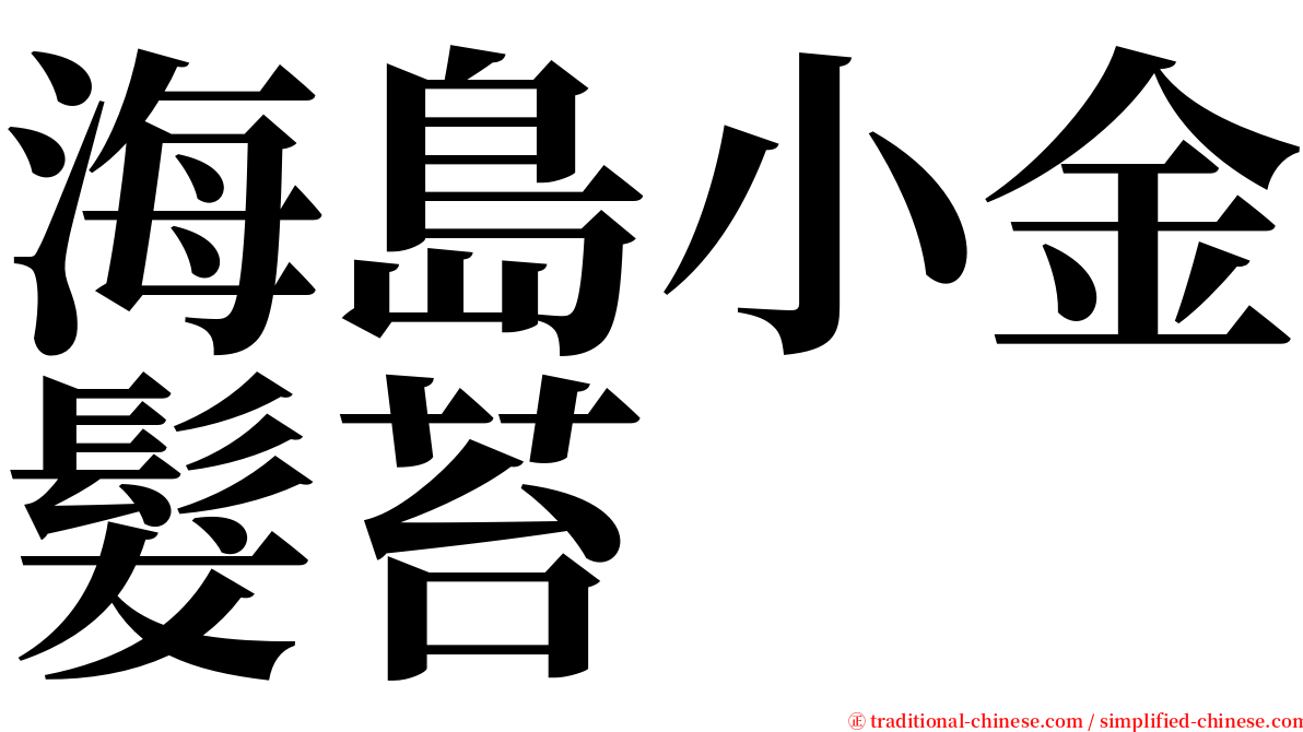 海島小金髮苔 serif font