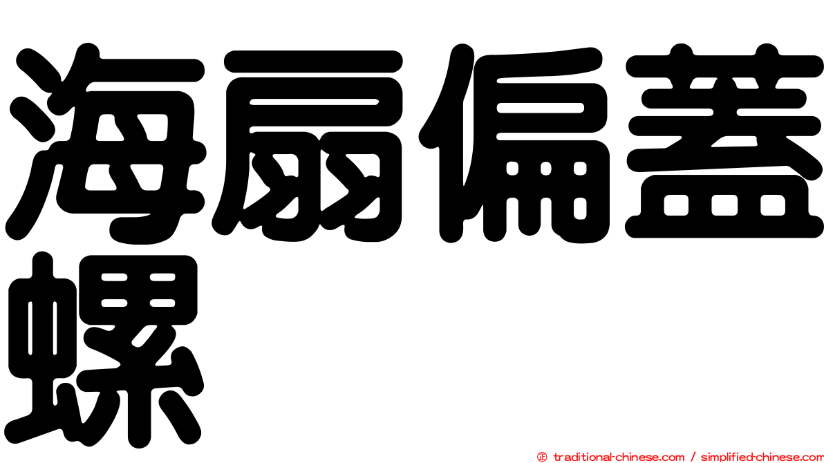 海扇偏蓋螺