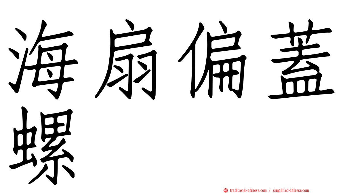 海扇偏蓋螺