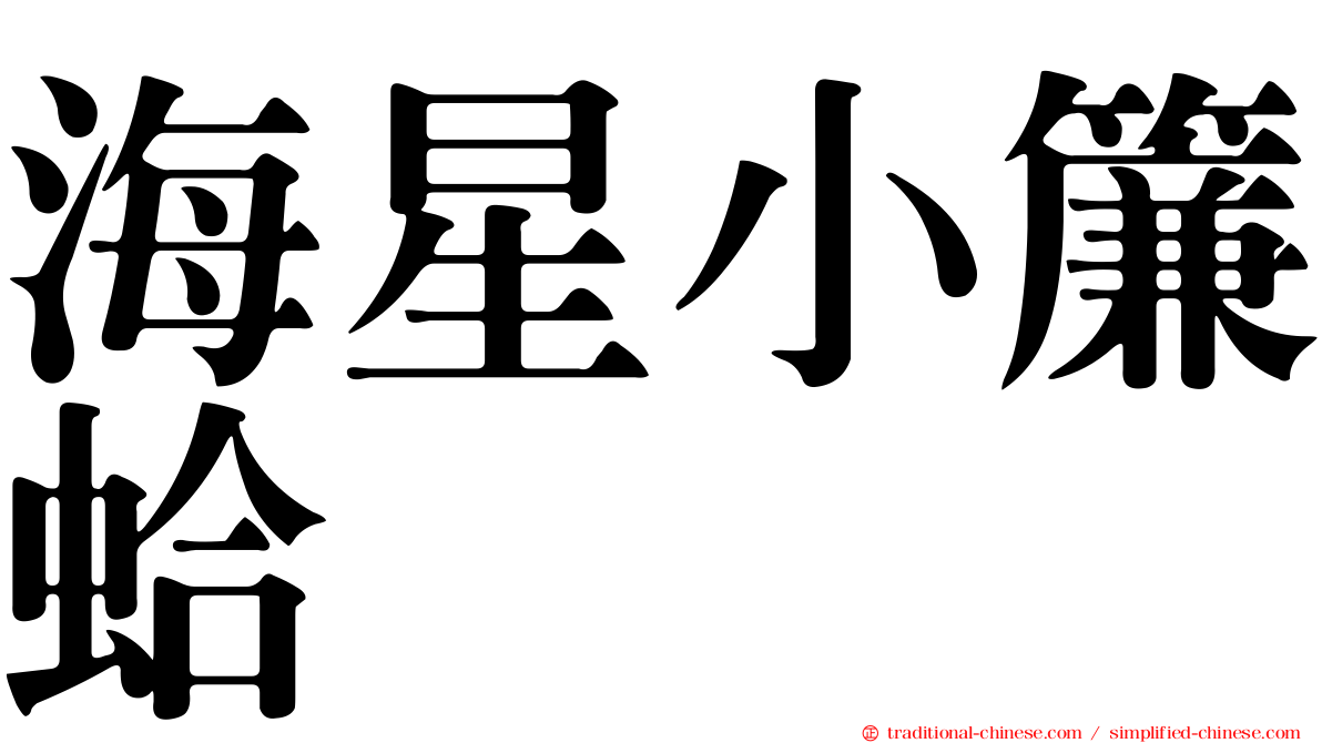 海星小簾蛤