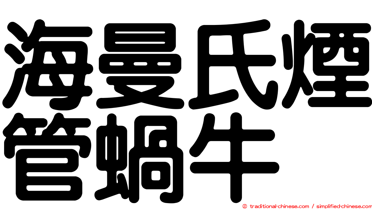 海曼氏煙管蝸牛