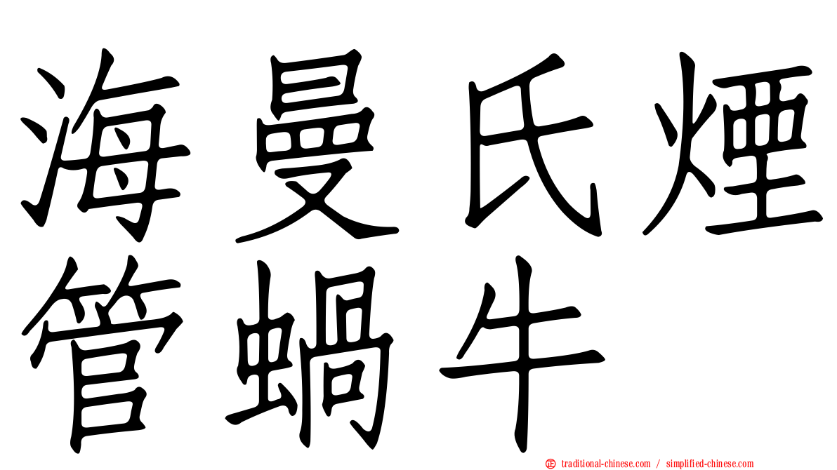 海曼氏煙管蝸牛