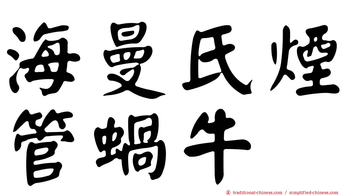 海曼氏煙管蝸牛