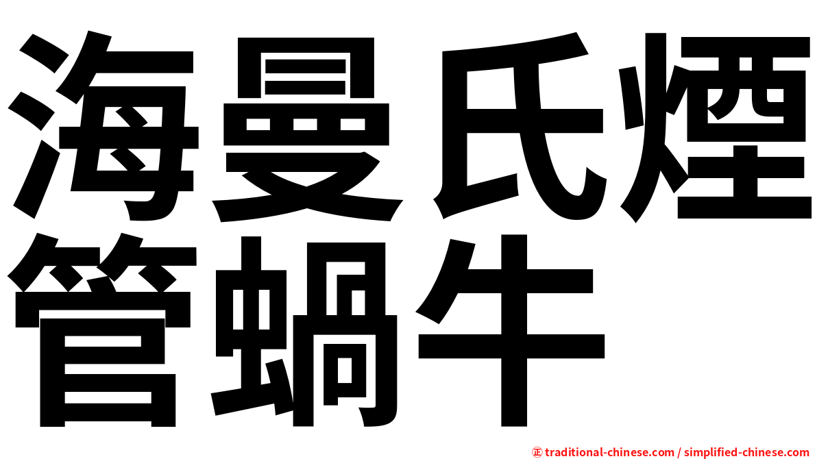 海曼氏煙管蝸牛